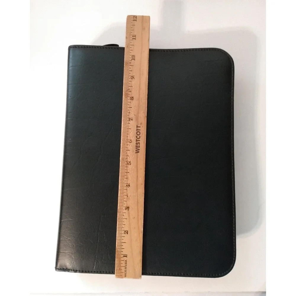 Day-Timer Black Zippered Planner Cover Organizer 8